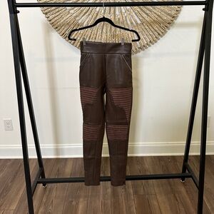 BROWN COCO LEATHER PANTS